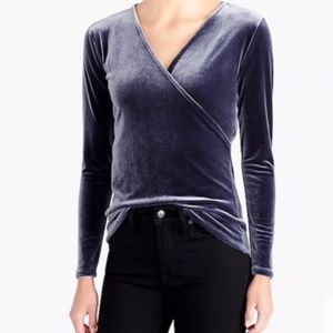 J. Crew Velvet Crossover Top